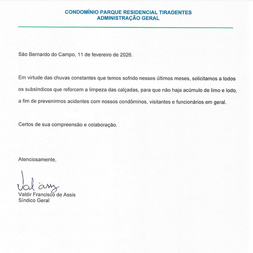 Foto da notícia Comunicado - 11/02/2026